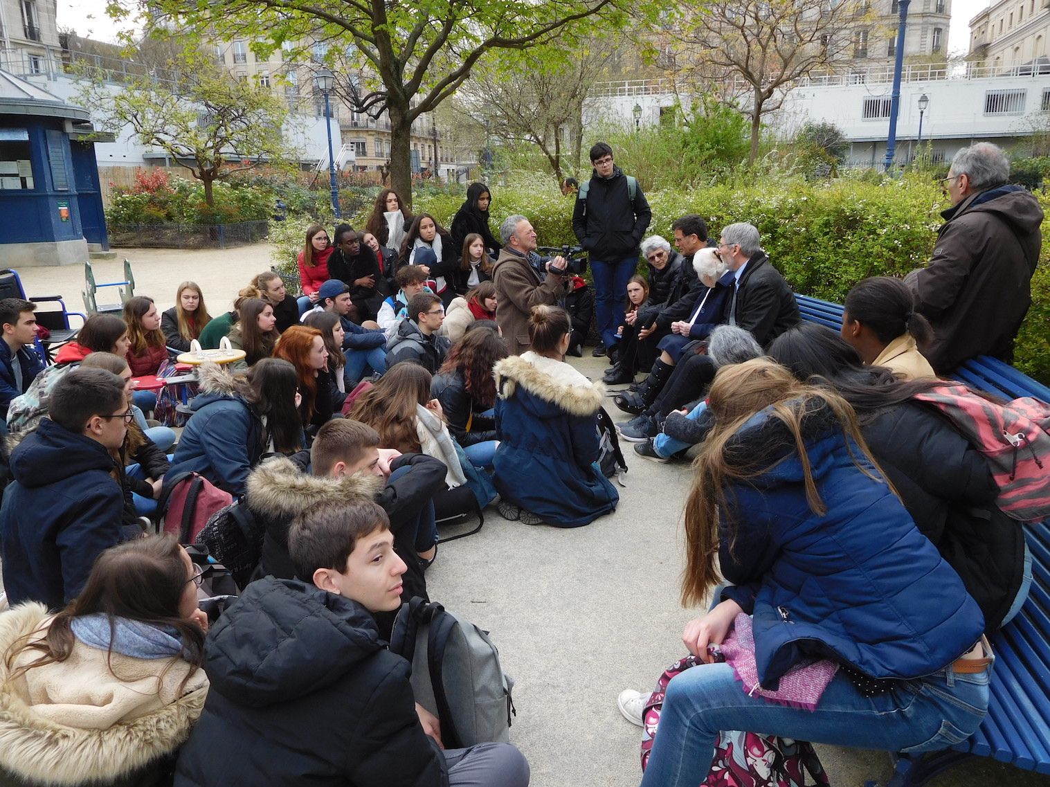 fev 2019, au square St Jacques avec les élèves de Châteaudun
